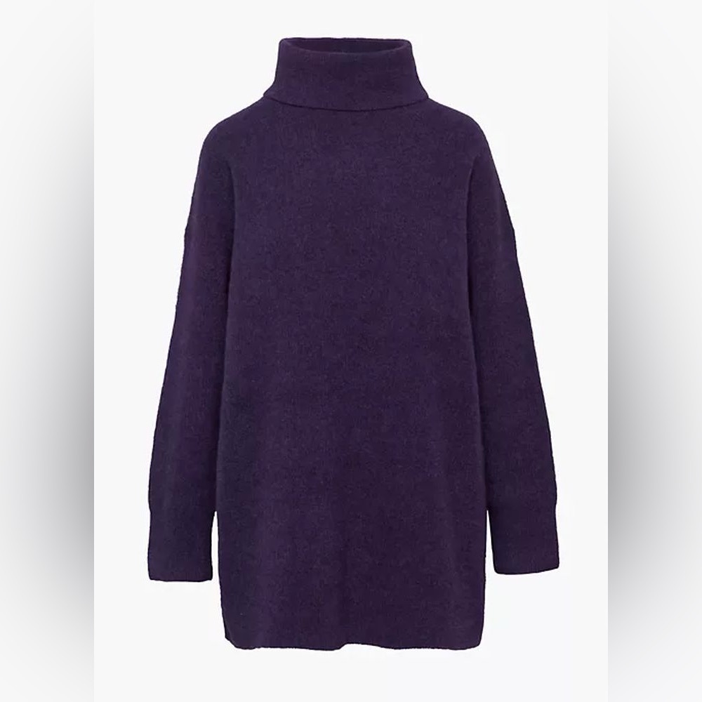 Babaton 1-01 Purple 100% Heavy Gauge Merino Sweater Dress Size 2 (Medium)